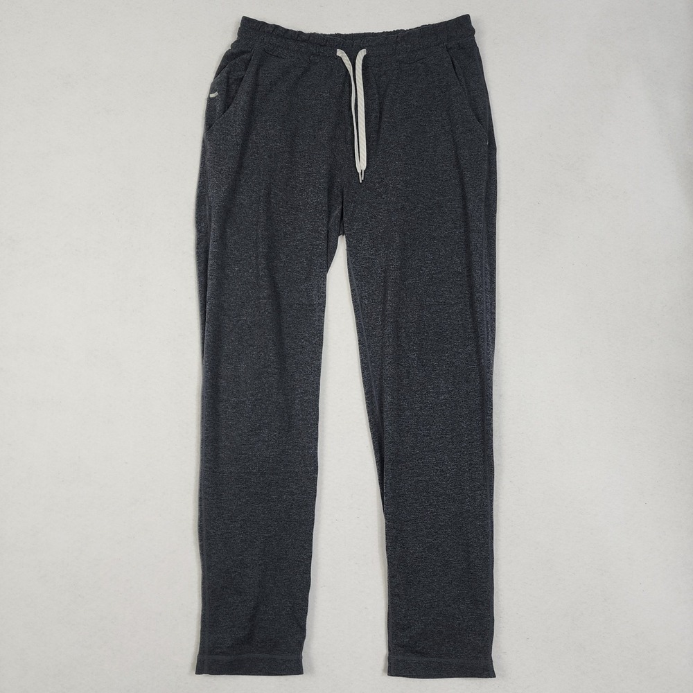 Vuori Ponto Performance Pants Mens Large Charcoal Heather Gray Moisture Wicking